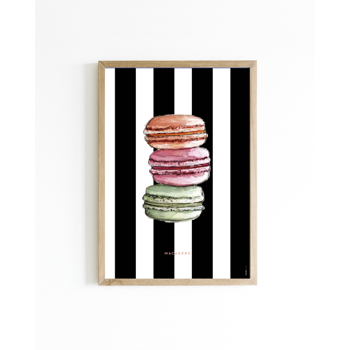 Poster Color Macarons A4 6 st.