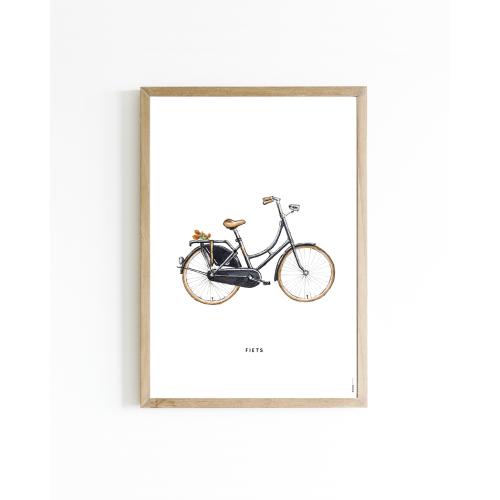 Mini poster Holland fiets 15x20 6 st.