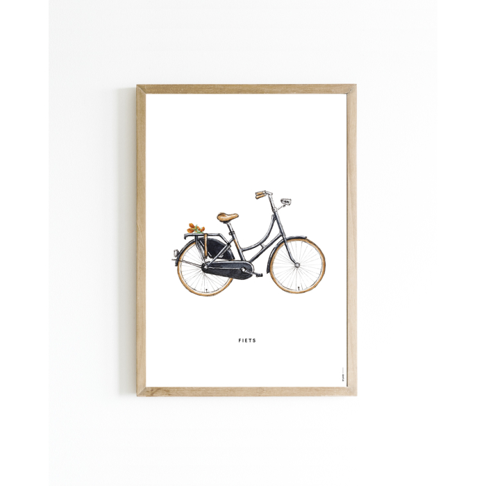 Mini poster Holland fiets 15x20 6 st.