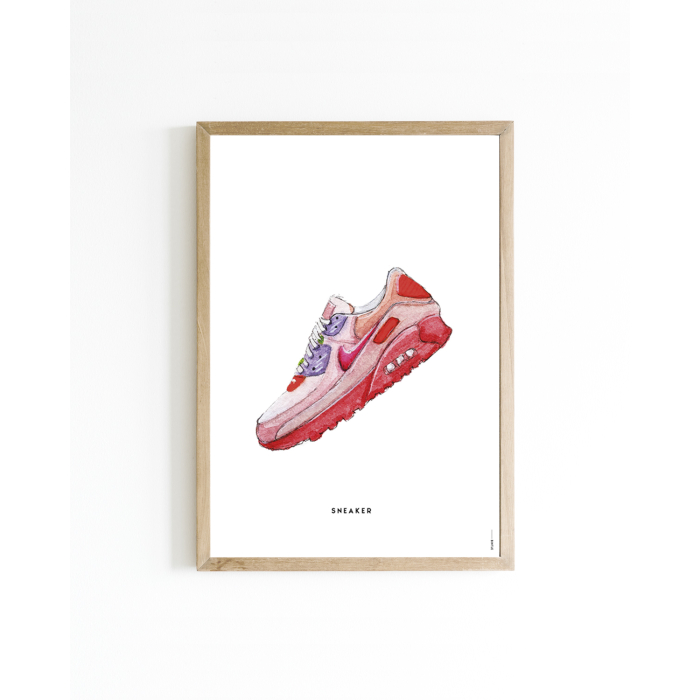 Mini poster Nike air max roze 15x20 6 st.
