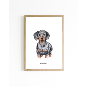 Mini poster Dog Dashund 15x20 6 st.