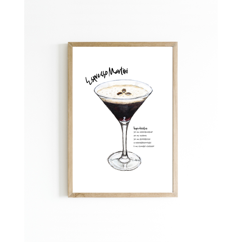 A. 15x20 poster Cocktail Espresso martini 6 st