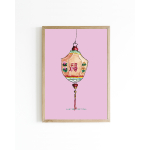 15x20 Poster Lantaarn festival roze 6 st.