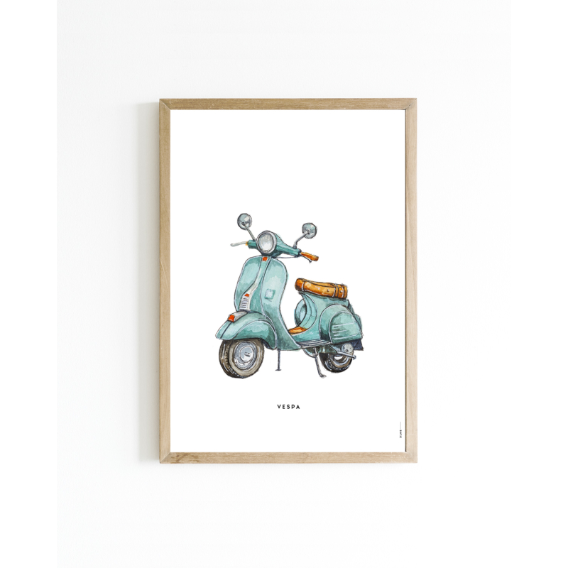 Mini poster Vespa 15x20 6 st.