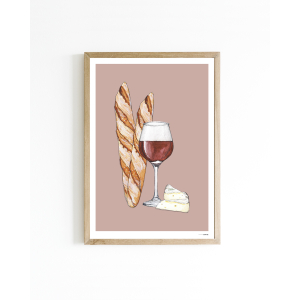 Mini poster Wine 15x20 6 st.