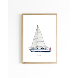 Mini poster Sailing boat 15x20 6 st.