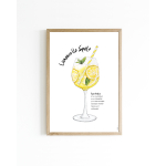 15x20 Poster Cocktail Limoncello Spritz 6 st.