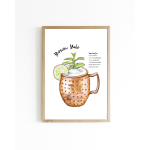 Mini poster Cocktail Moscow mule 15x20 6 st