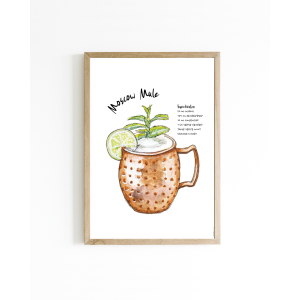 A. 15x20 poster Cocktail Moscow mule 6 st