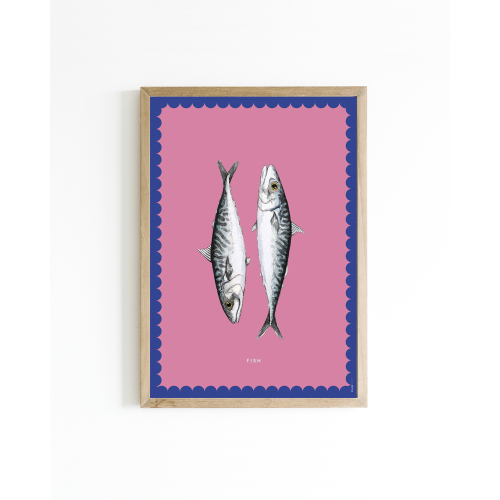 Mini poster Color Fish 15x20 6 st.