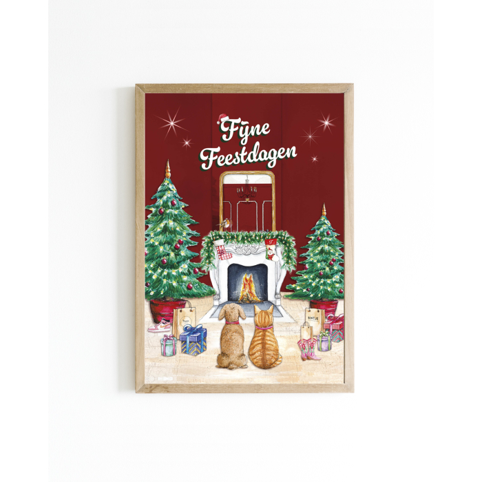 Mini poster Kerst 2 15x20 4 st. Mini poster Kerst 2 15x20 4 st.