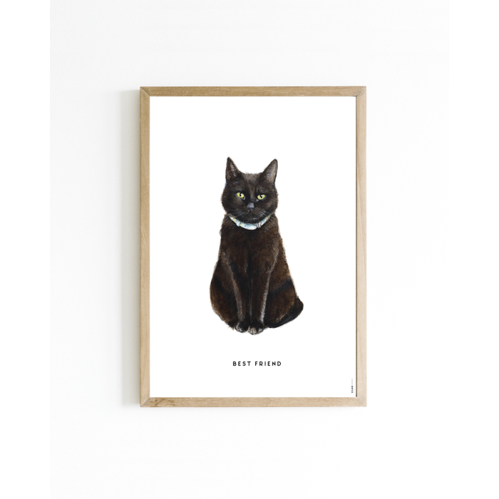 Mini poster Black cat 15x20 6 st.