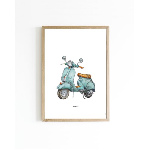 Mini poster Vespa 15x20 6 st.