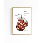 15x20 Poster Cocktail Sangria 6 st