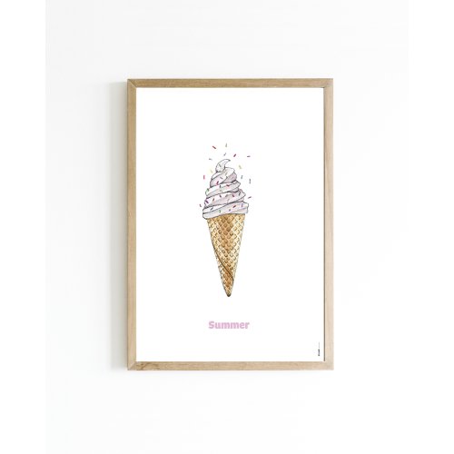 Poster Icecream A4 6 st.