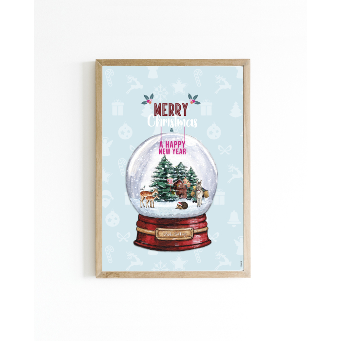 Mini poster Kerst 15x20 4 st. Mini poster Kerst 15x20 4 st.