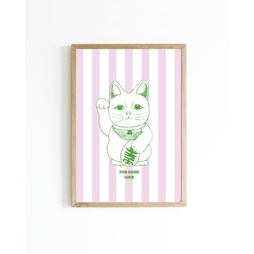 Poster  Lucky cat A4 6 st.